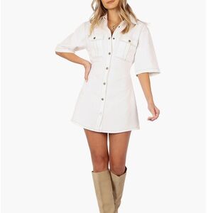 Petal and Pup denim mini shirt dress